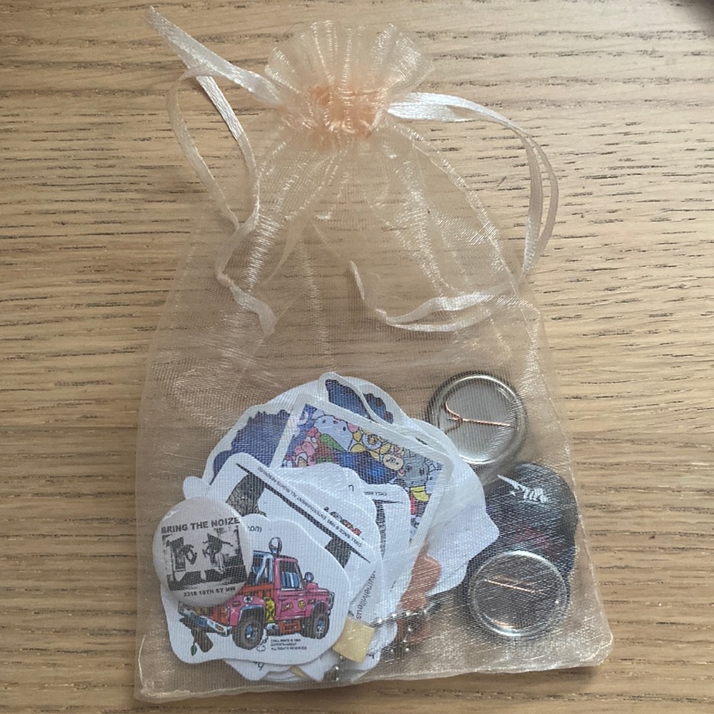 Bundle of brandy melville stickers and buttons